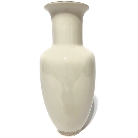 Japanese Shibata Vase Porcelain Floral Design 10.75" Tall Multicolor - Picture 7 of 8